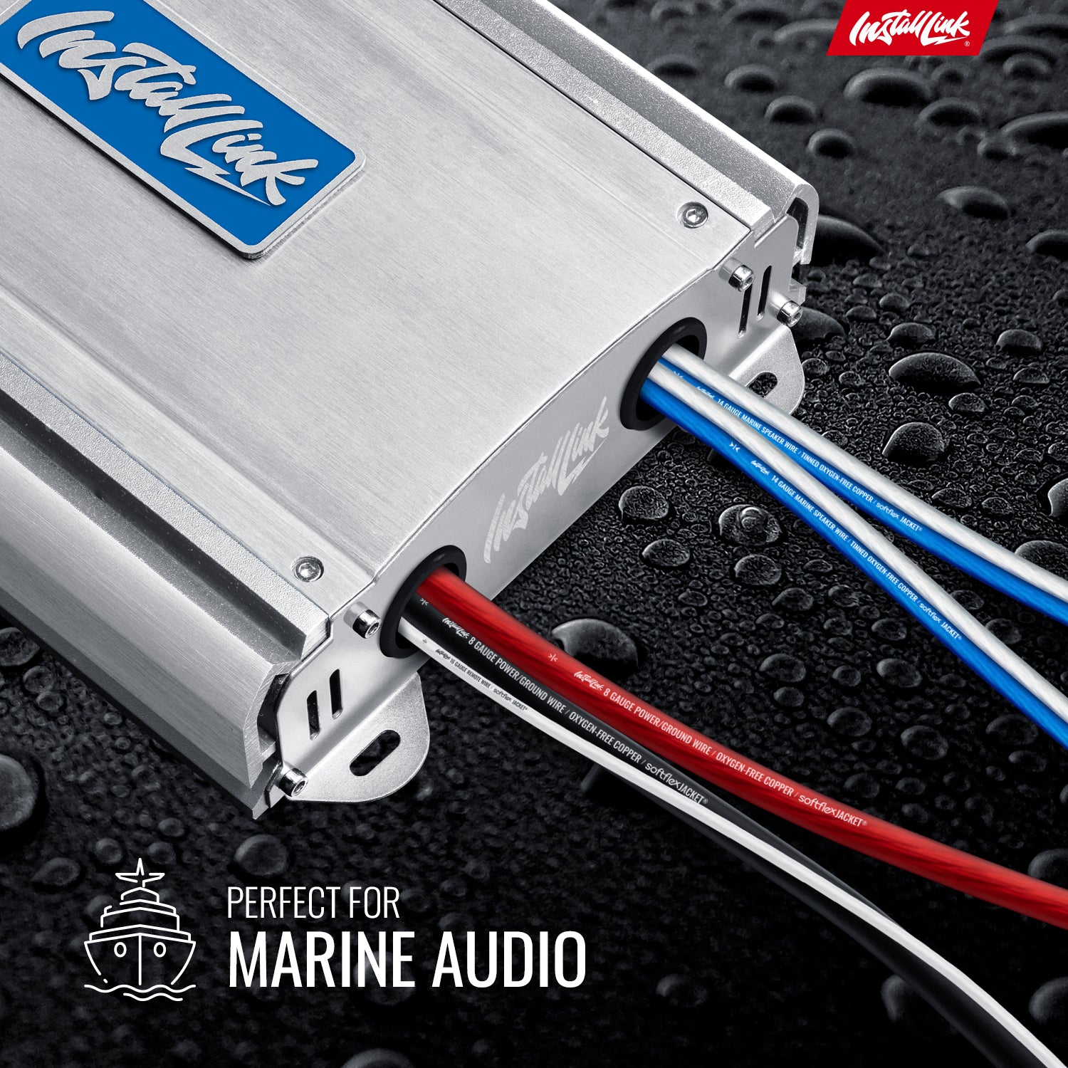 Marine Speaker Wire 14 Gauge, Tinned OFC, 100ft, Blue/White image 1