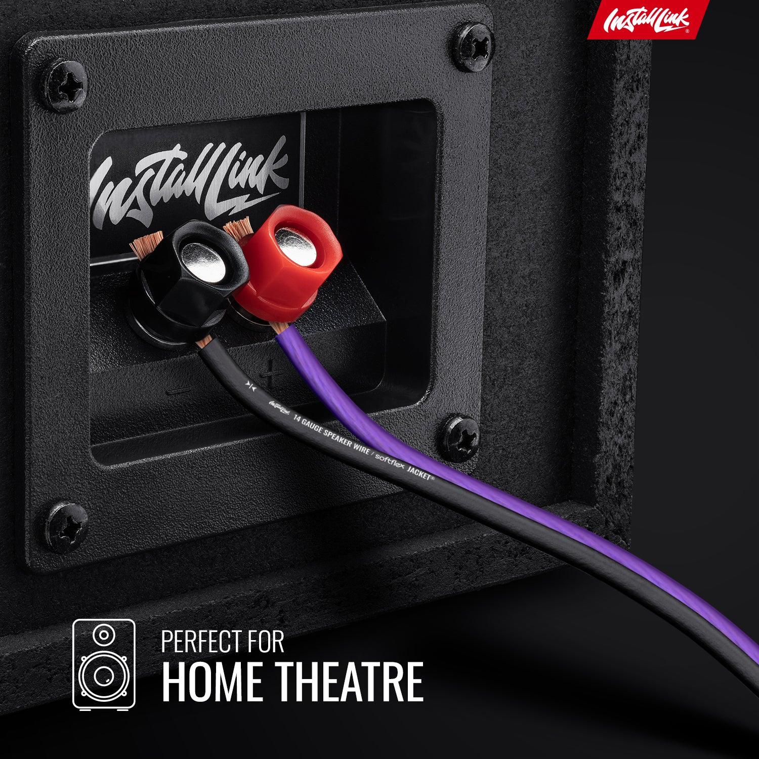 Speaker Wire 14 Gauge, CCA, 100ft, Purple/Black - 4 Pack image 2