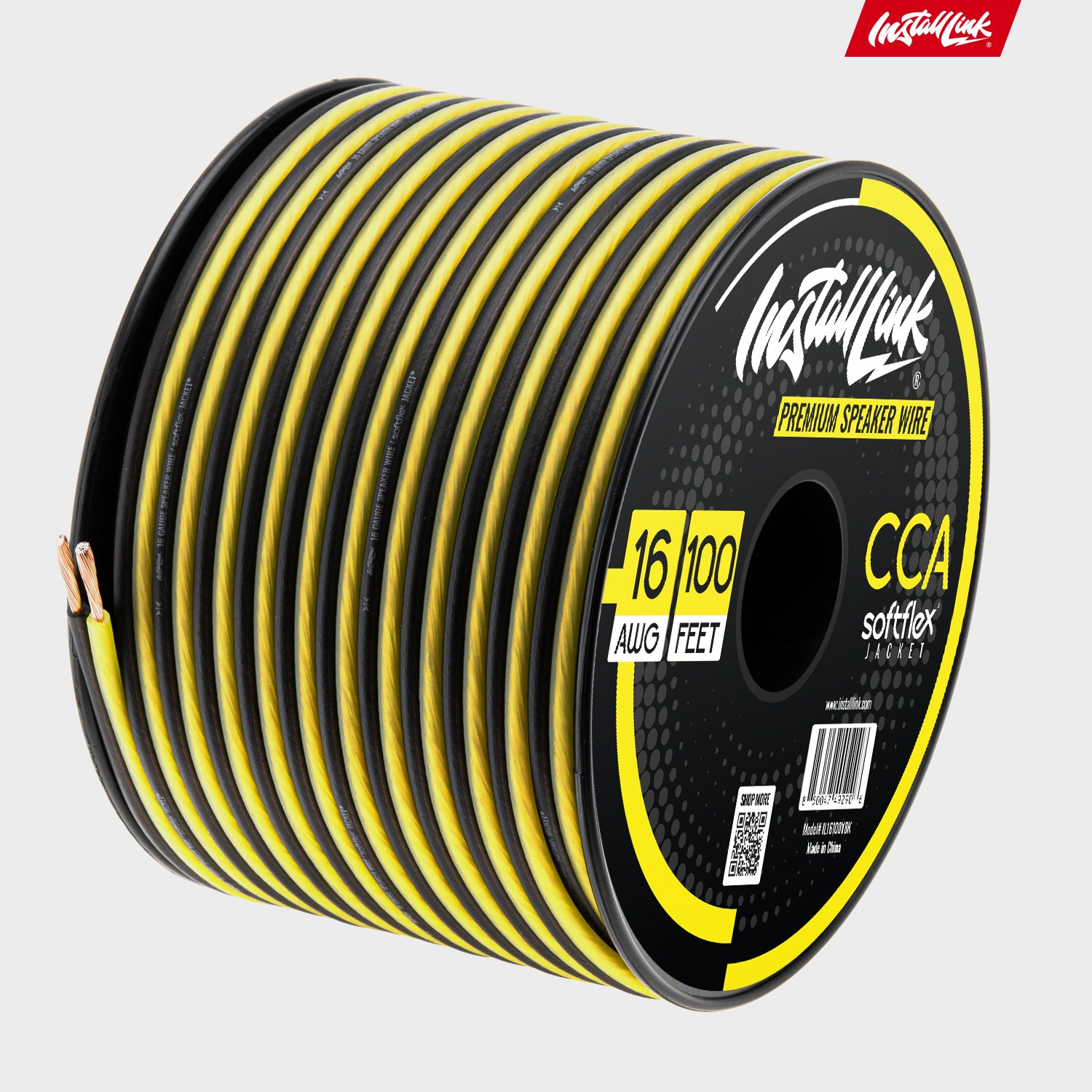 Speaker Wire 16 Gauge, CCA, 100ft, Yellow/Black - 4 Pack image 8