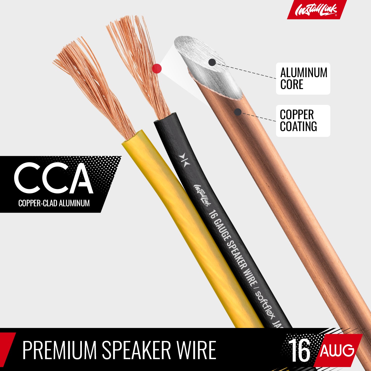 Speaker Wire 16 Gauge, CCA, 30ft, Yellow/Black image 5