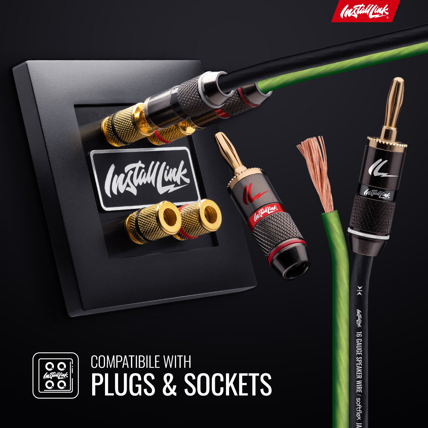 Speaker Wire 16 Gauge, CCA, 100ft, Green/Black - 4 Pack image 3