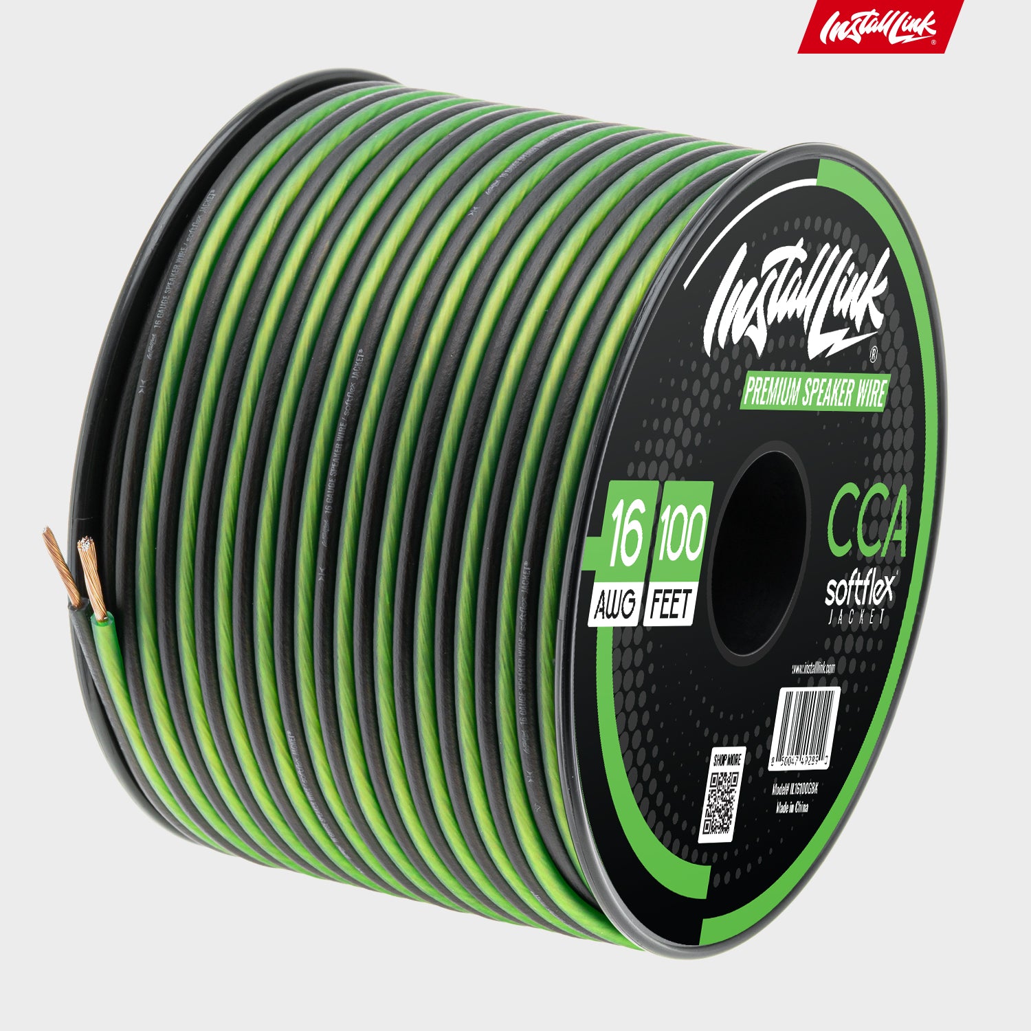 Speaker Wire 16 Gauge, CCA, 100ft, Green/Black - 4 Pack image 8