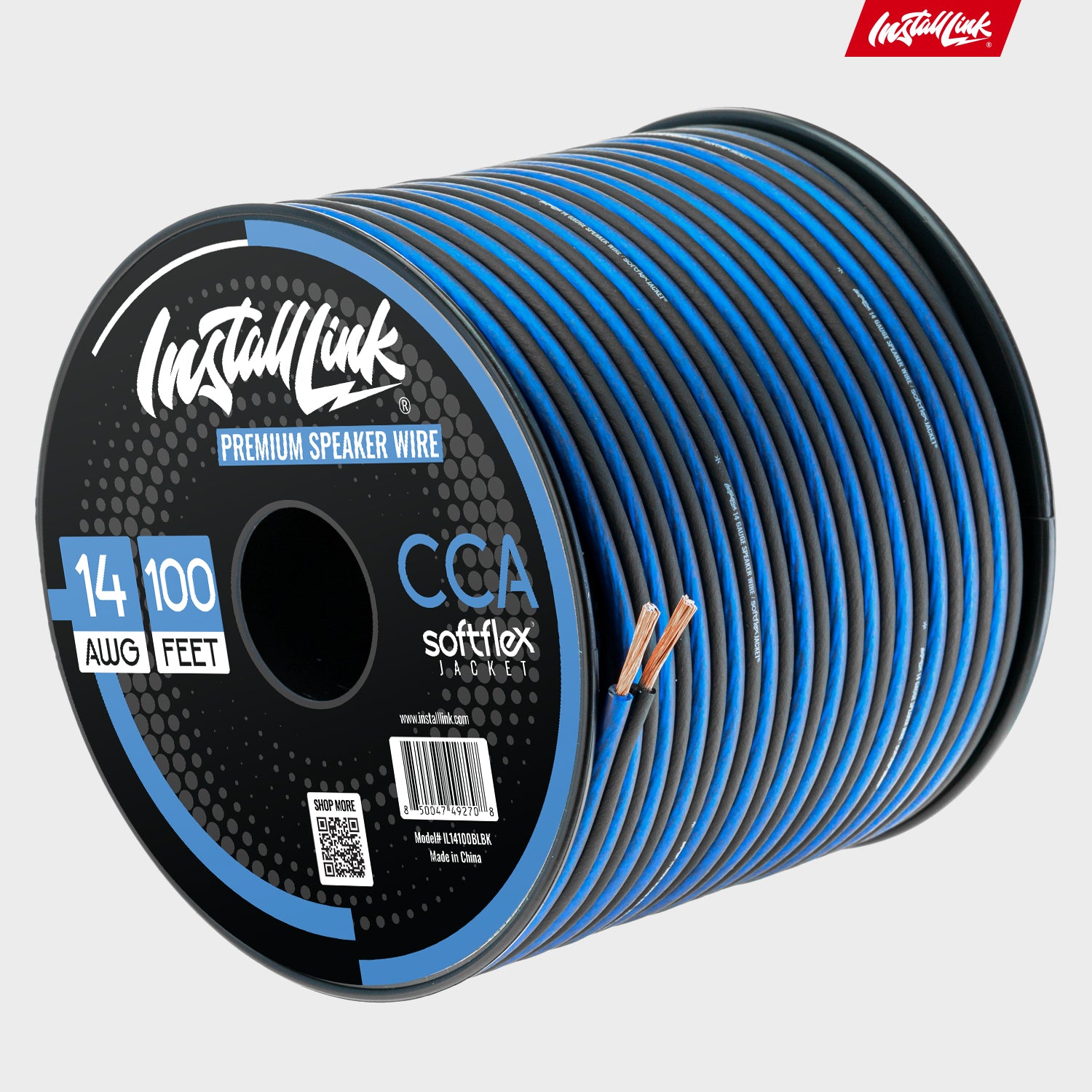 Speaker Wire 14 Gauge, CCA, 100ft, Blue/Black with 12 Banana Plugs image 8