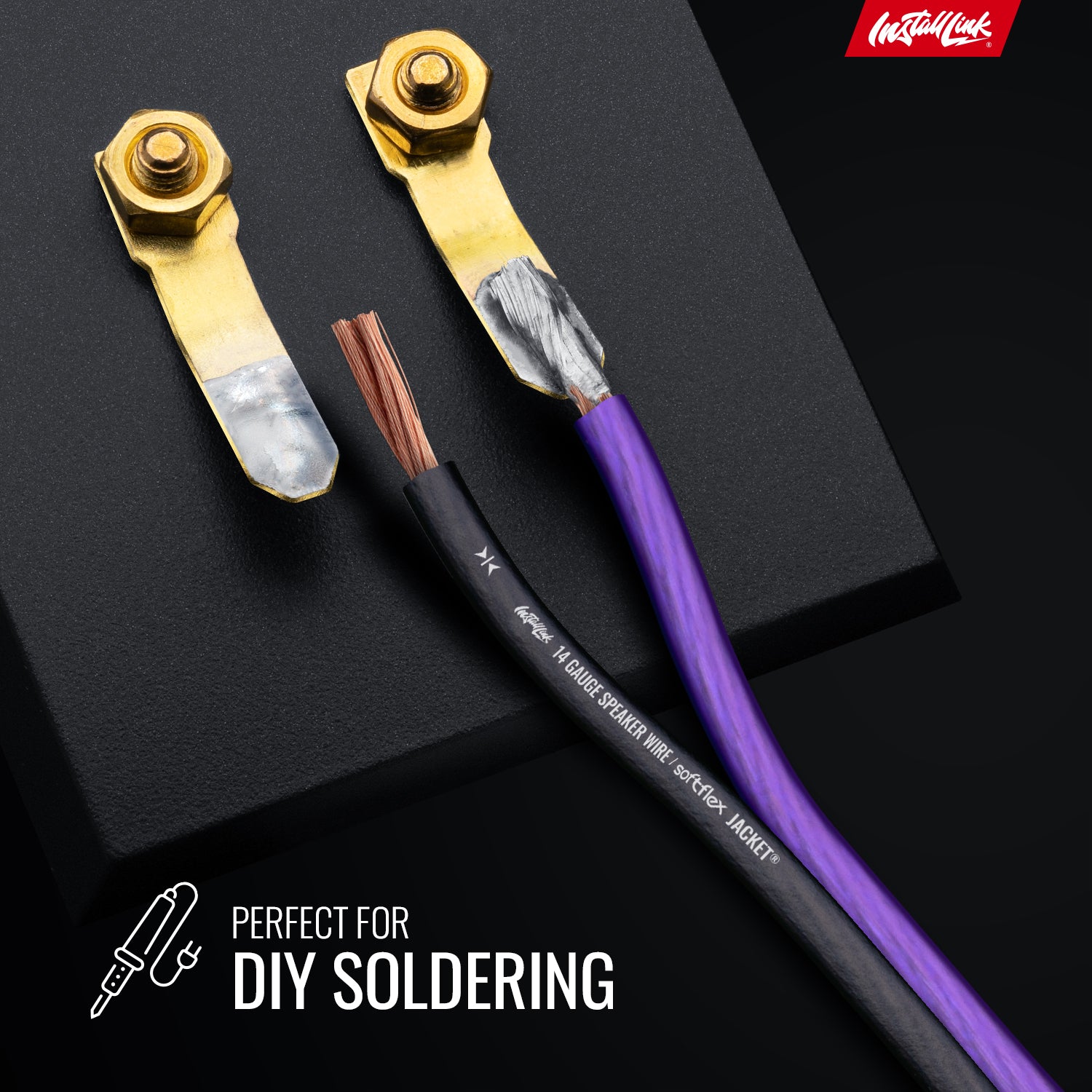 Speaker Wire 14 Gauge, CCA, 100ft, Purple/Black - 4 Pack image 4