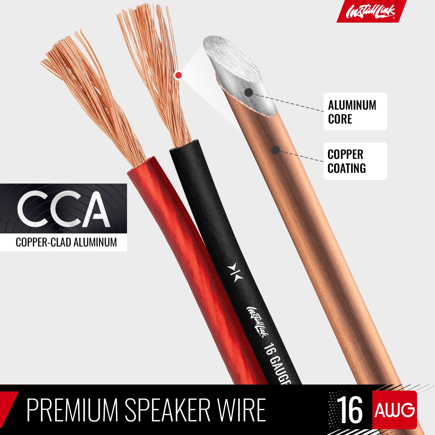 Speaker Wire 16 Gauge, CCA, 100ft, Red/Black with 12 Banana Plugs image 4