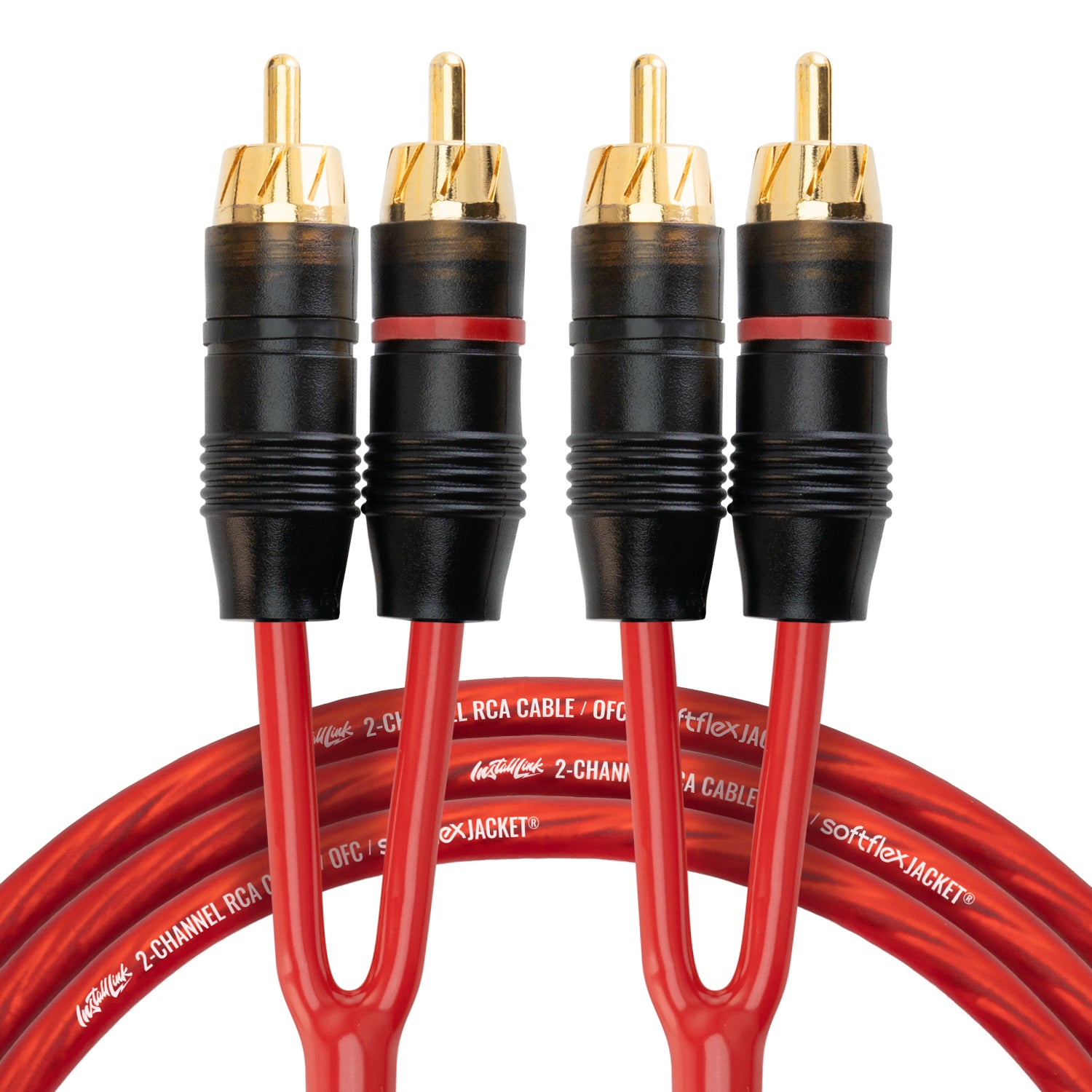 RCA Audio Cable for Subwoofer or Stereo Cable, 2-Channel, Red, 20ft