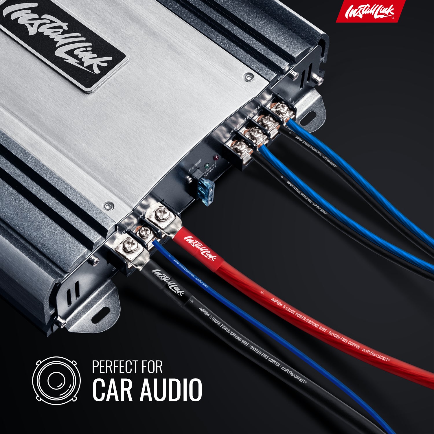 Speaker Wire 14 Gauge, CCA, 100ft, Blue/Black - 4 Pack image 1