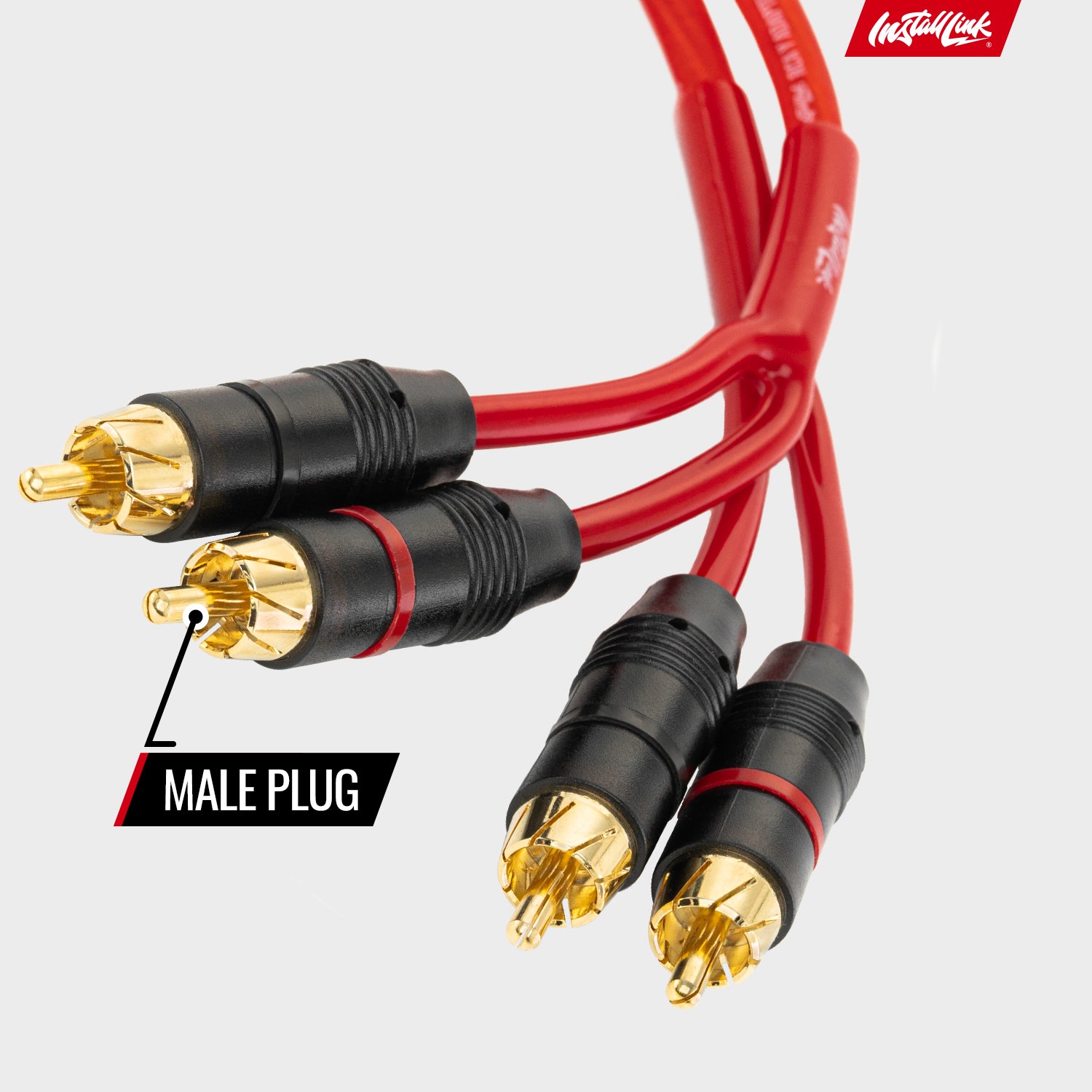 RCA Audio Cable for Subwoofer or Stereo Cable, 2-Channel, Red, 12ft image 2